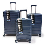 Set Valijas Flb Pp Azul 20 24 28 175 4Ruedas